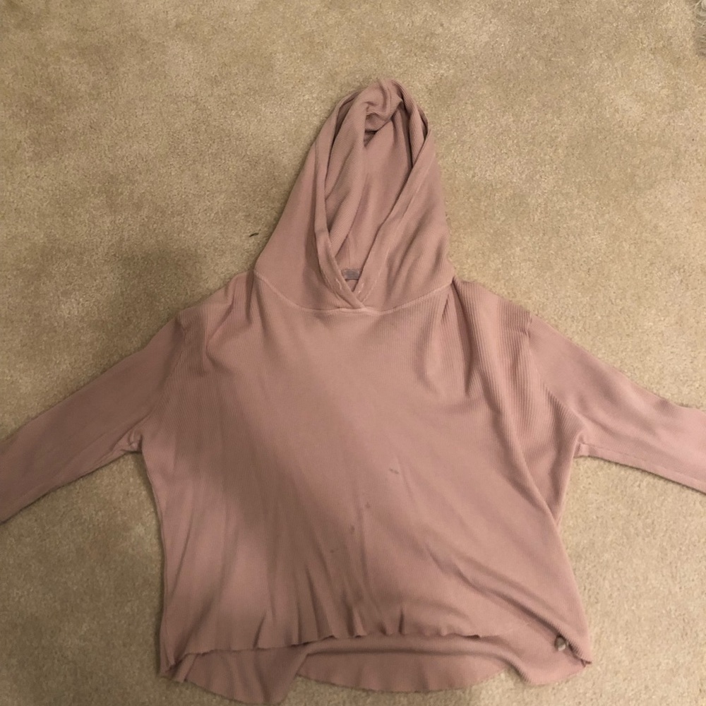 brandy melville thermal shirt with hood